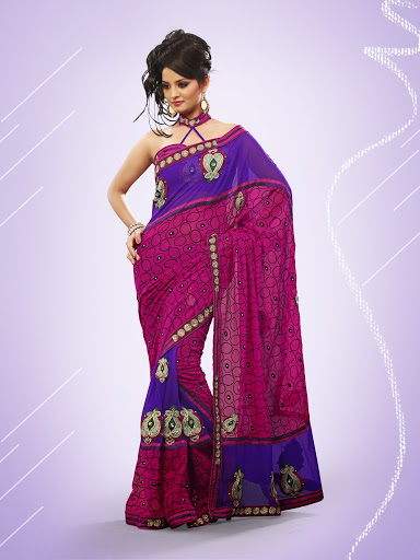 Manufacturers Exporters and Wholesale Suppliers of Pink Purple Saree SURAT Gujarat