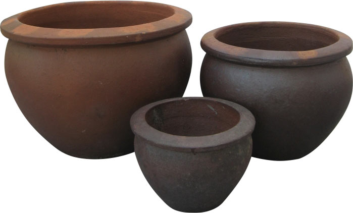 Black Clay Planter, Ceramic