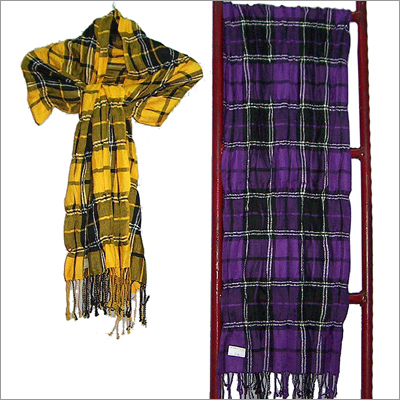 Manufacturers Exporters and Wholesale Suppliers of Checked Scarves New Delhi Delhi