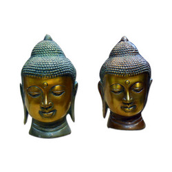 Brass Statue In Budha Head