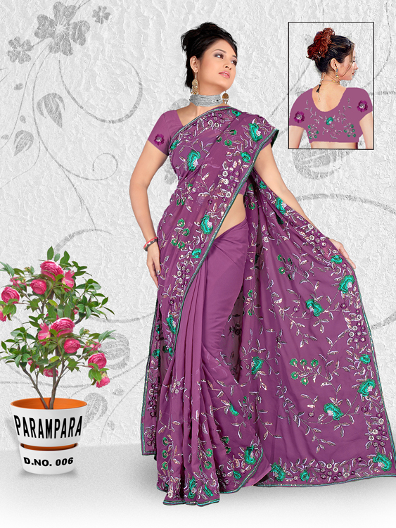 Embroidery Sequins Saree 10 Manufacturer Supplier Wholesale Exporter Importer Buyer Trader Retailer in SURAT Gujarat India