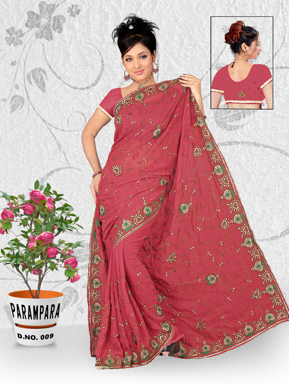 Manufacturers Exporters and Wholesale Suppliers of Embroidery Sequins Saree 14 SURAT Gujarat