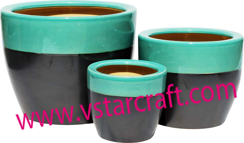Round pottery pot, Ceramic planter Manufacturer Supplier Wholesale Exporter Importer Buyer Trader Retailer in   Vietnam