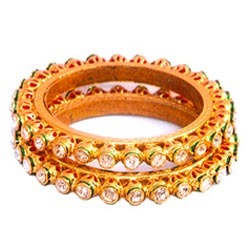 Manufacturers Exporters and Wholesale Suppliers of Kundan Bangles New Delhi Delhi