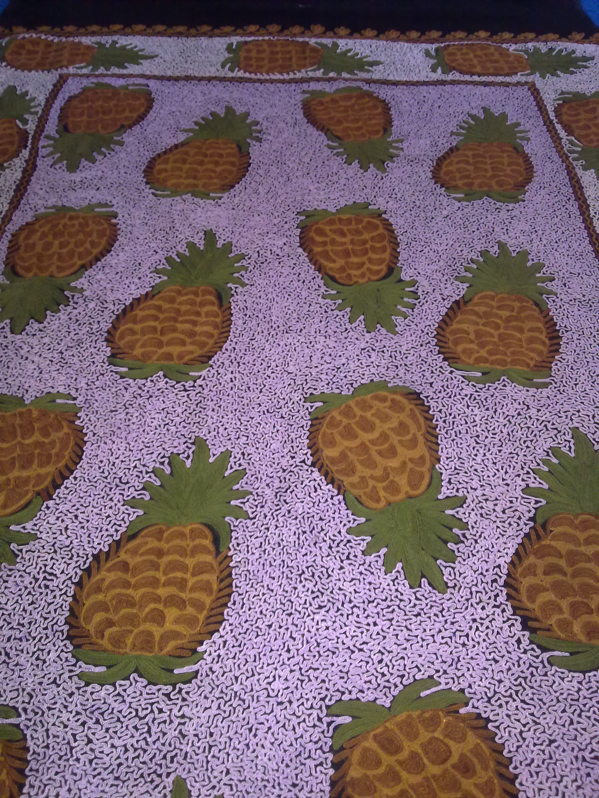 Manufacturers Exporters and Wholesale Suppliers of Woollen Ari pineapple Design Stole Srinagar 