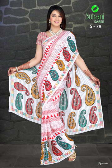Fancy Printed sarees Manufacturer Supplier Wholesale Exporter Importer Buyer Trader Retailer in Surat Gujarat India