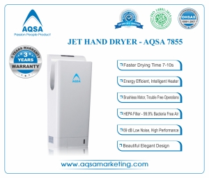 JET Hand Dryer - AQSA-7855 Manufacturer Supplier Wholesale Exporter Importer Buyer Trader Retailer in New delhi Delhi India