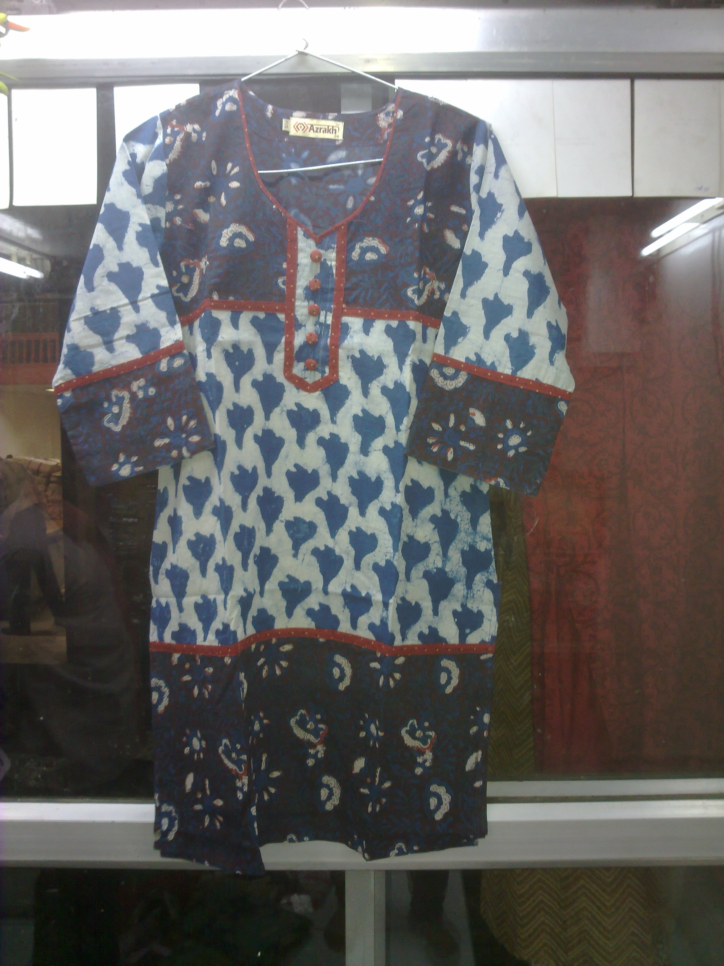 Manufacturers Exporters and Wholesale Suppliers of blue bagru print kurta Jaipur Rajasthan
