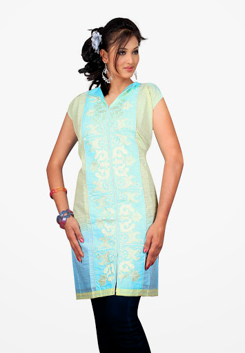 Manufacturers Exporters and Wholesale Suppliers of Blue Lime kurti SURAT Gujarat