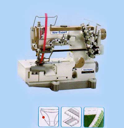 High Speed 3 Needle Interlock Chainstitch Sewing Machine For Attaching Elastic