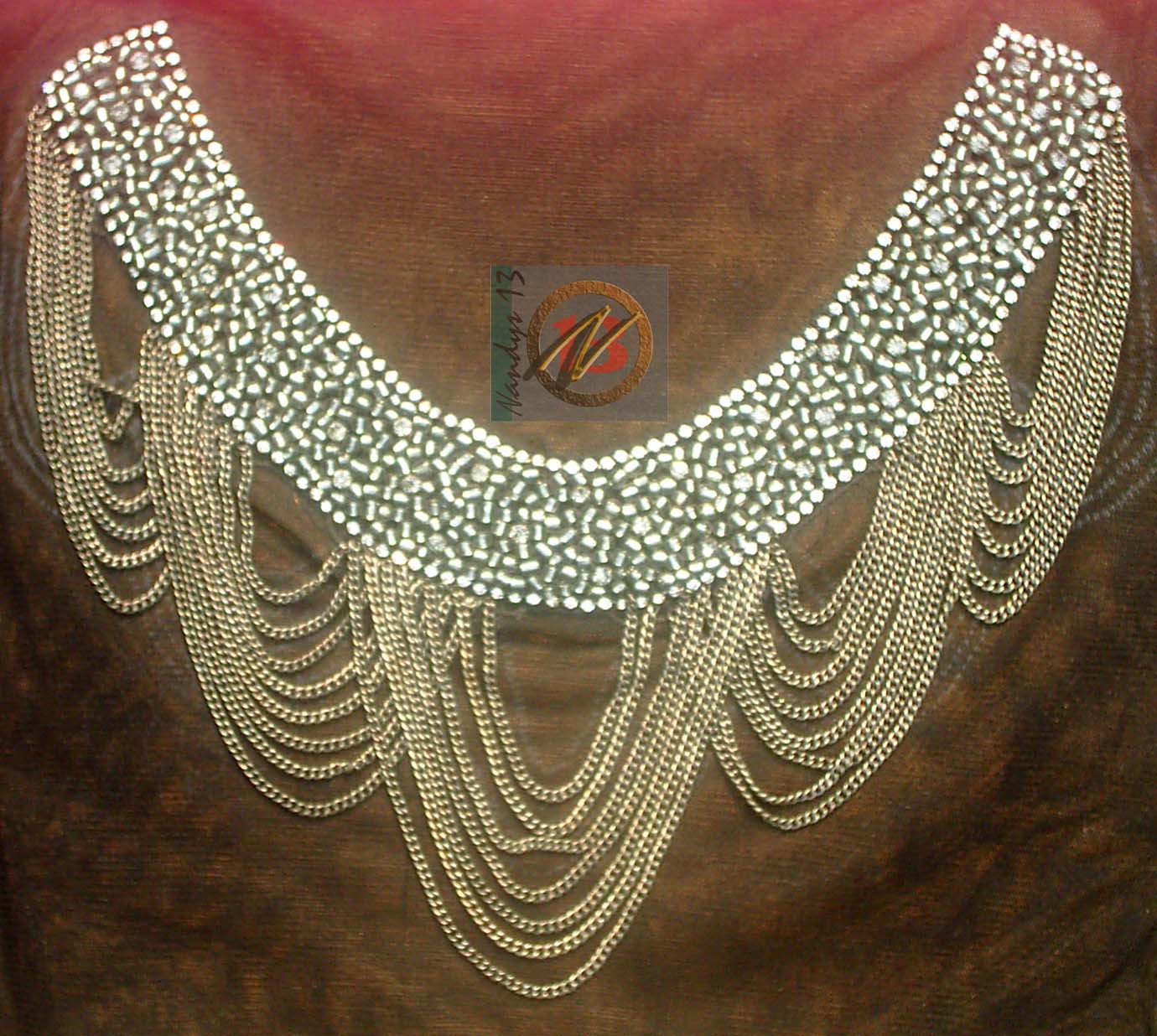 Beaded Neckline