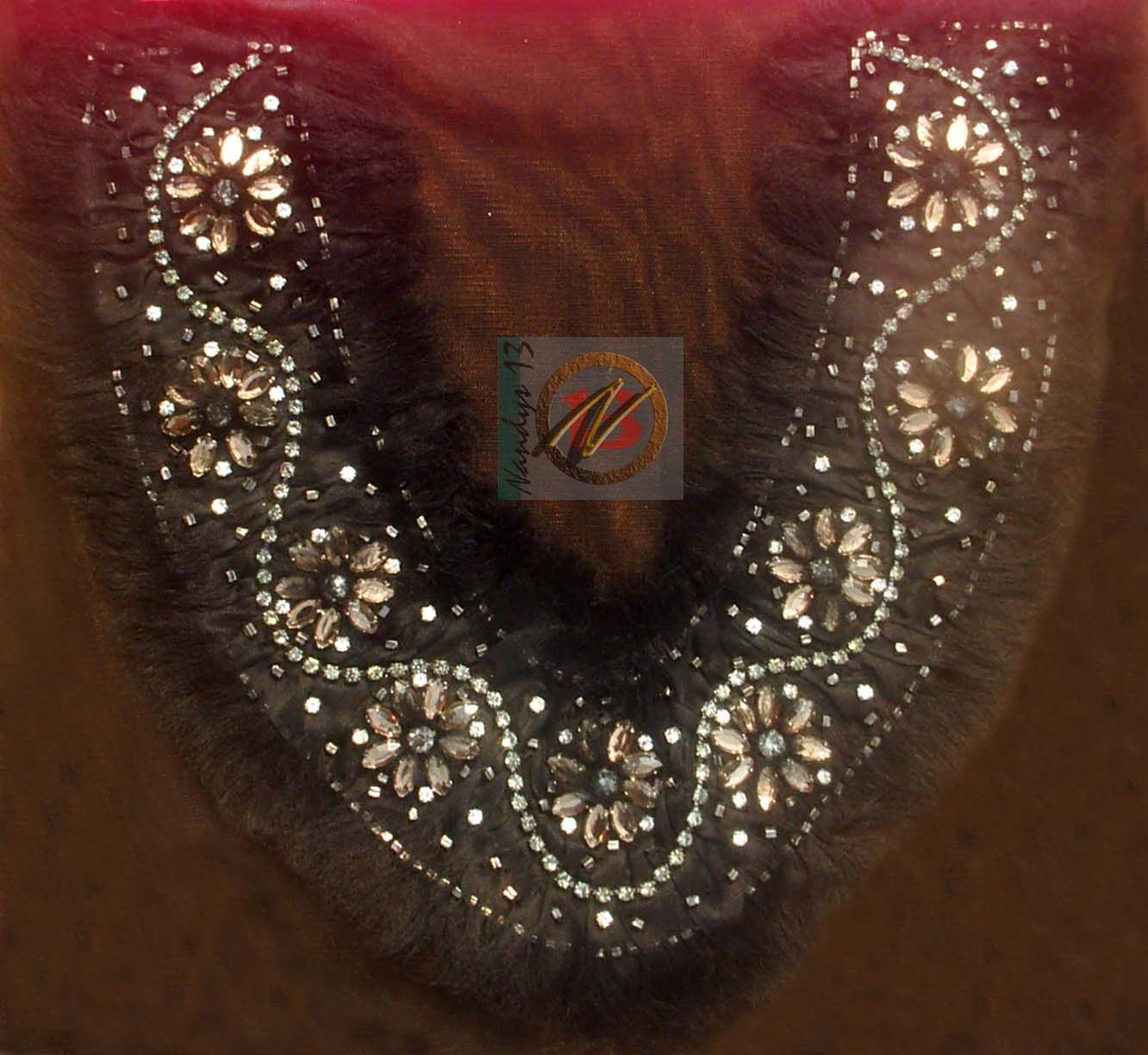 Beaded Neckline