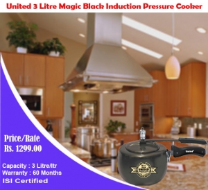 3 Litre Magic Black Induction Pressure Cooker Manufacturer Supplier Wholesale Exporter Importer Buyer Trader Retailer in Noida Uttar Pradesh India