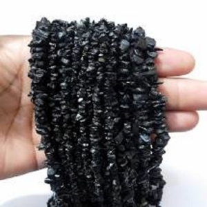 Black Tourmaline Chips String Manufacturer Supplier Wholesale Exporter Importer Buyer Trader Retailer in Jaipur Rajasthan India