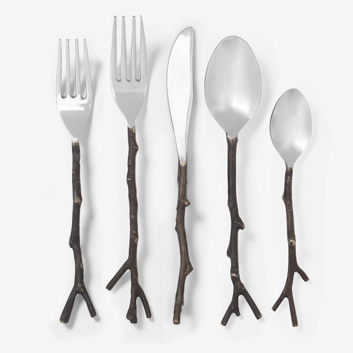 Manufacturers Exporters and Wholesale Suppliers of Twig Flatware Sets Brass Moradabad Uttar Pradesh