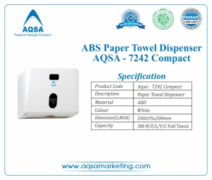 ABS  Paper Towel Dispensers - AQSA-7242 Compact Manufacturer Supplier Wholesale Exporter Importer Buyer Trader Retailer in New delhi Delhi India