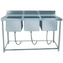 Manufacturers Exporters and Wholesale Suppliers of Three Sink Wash Unit New Delhi Delhi