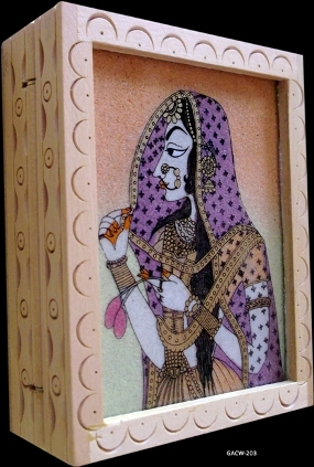 Manufacturers Exporters and Wholesale Suppliers of Wooden gems stone Painting Box Jaipur Rajasthan