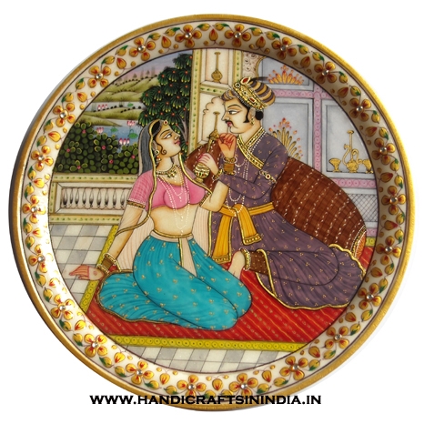 Mughal Painting On Marble Plate Manufacturer Supplier Wholesale Exporter Importer Buyer Trader Retailer in Jaipur Rajasthan India