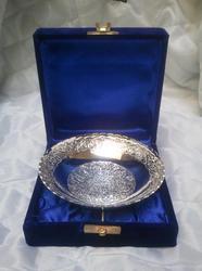 Brass Bowl Pattidar Silver Plated