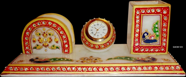 Manufacturers Exporters and Wholesale Suppliers of Marble pen,Card & Watch Stand Jaipur Rajasthan