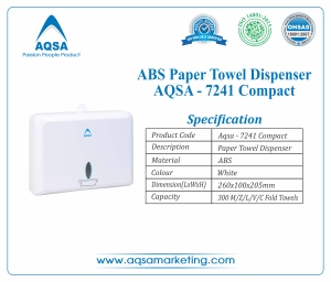 ABS Paper Towel Dispensers - AQSA-7241 Compact Manufacturer Supplier Wholesale Exporter Importer Buyer Trader Retailer in New delhi Delhi India