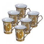 Manufacturers Exporters and Wholesale Suppliers of Platina 6Pcs Coffee Mug New Delhi Delhi