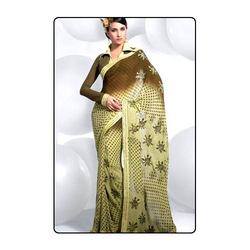 Manufacturers Exporters and Wholesale Suppliers of Sarees (D.No. 1219 B ) Surat Gujarat