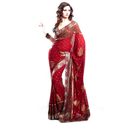 Manufacturers Exporters and Wholesale Suppliers of Sarees (D.No. 1225 A ) Surat Gujarat