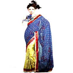 Manufacturers Exporters and Wholesale Suppliers of Sarees (D.No. 1202 A ) Surat Gujarat