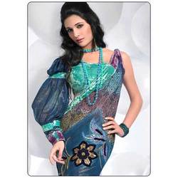 Manufacturers Exporters and Wholesale Suppliers of Sarees (D.No. 1206 B ) Surat Gujarat