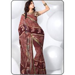 Manufacturers Exporters and Wholesale Suppliers of Sarees (D.No. 1203 A ) Surat Gujarat