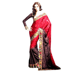 Manufacturers Exporters and Wholesale Suppliers of Sarees ( D.No. 1201 A ) Surat Gujarat