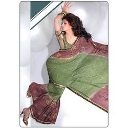 Manufacturers Exporters and Wholesale Suppliers of Sarees (D.No. 1204 B ) Surat Gujarat