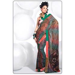 Manufacturers Exporters and Wholesale Suppliers of Sarees ( D.No. 1206 A ) Surat Gujarat