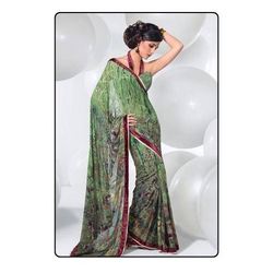 Manufacturers Exporters and Wholesale Suppliers of Sarees ( D.No. 1217 A ) Surat Gujarat