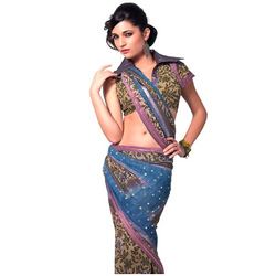 Manufacturers Exporters and Wholesale Suppliers of Sarees ( D.No. 1208 B ) Surat Gujarat