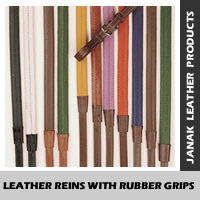 LEATHER REINS WITH RUBBER GRIPS Manufacturer Supplier Wholesale Exporter Importer Buyer Trader Retailer in Kanpur Uttar Pradesh India