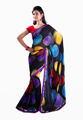 Manufacturers Exporters and Wholesale Suppliers of Black Saree SURAT Gujarat