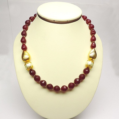 Manufacturers Exporters and Wholesale Suppliers of Gold Plated and Facted Ruby Beads Beawar Rajasthan