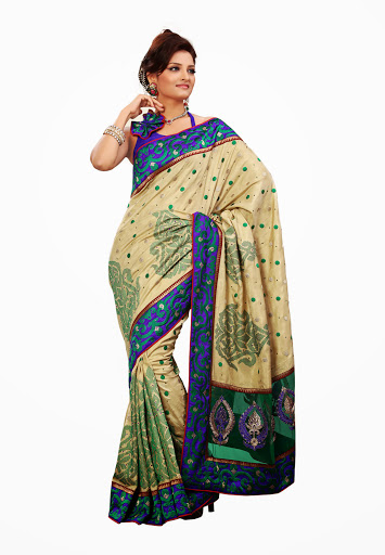 Manufacturers Exporters and Wholesale Suppliers of Wheat Blue Sea Green Saree SURAT Gujarat