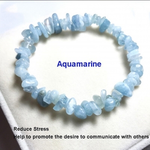Blue Aquamarine Chips Bracelet Manufacturer Supplier Wholesale Exporter Importer Buyer Trader Retailer in Jaipur Rajasthan India