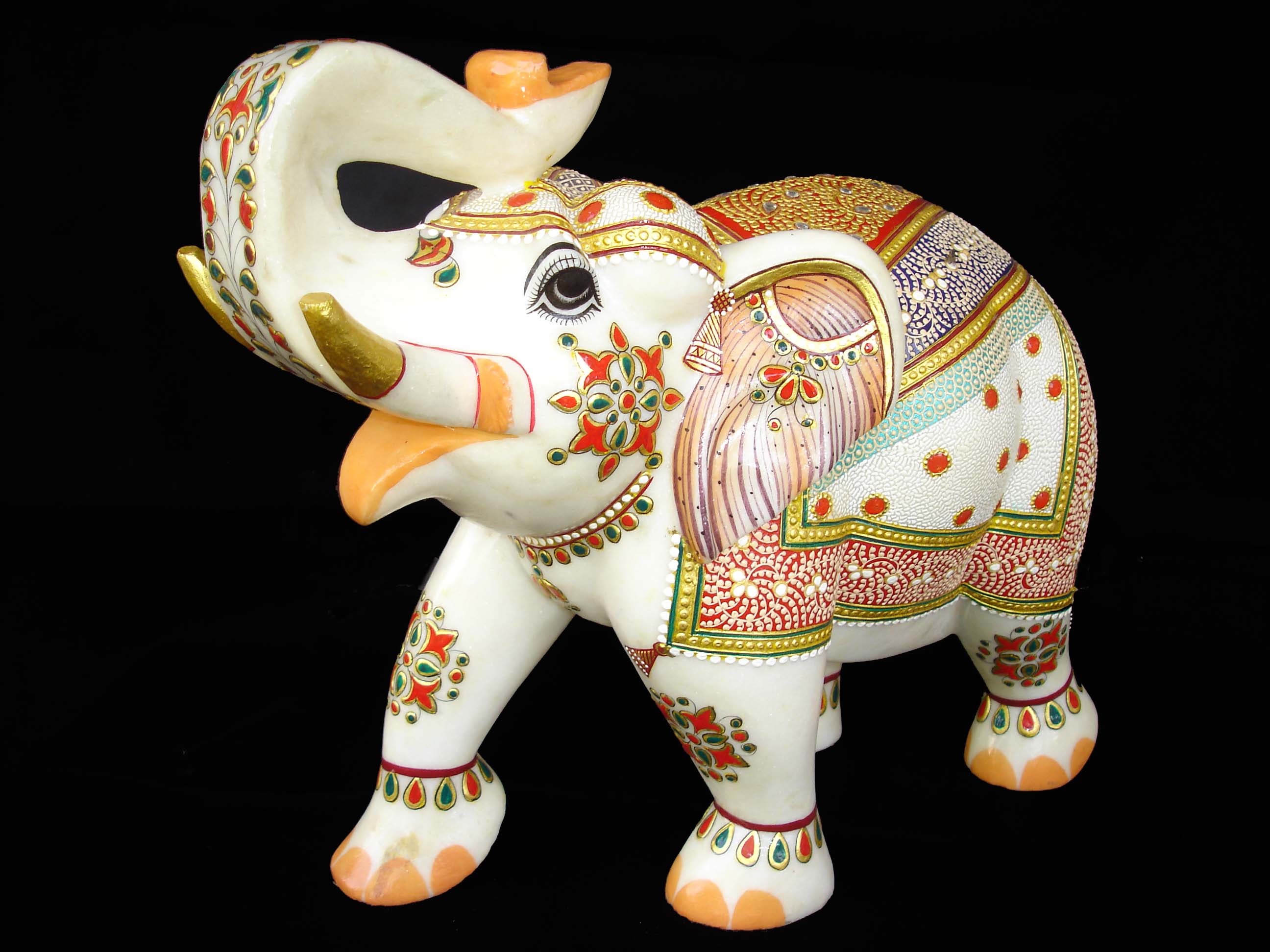 Manufacturers Exporters and Wholesale Suppliers of Marble Lota With Gold Work 01 Jaipur Rajasthan