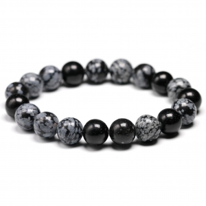Manufacturers Exporters and Wholesale Suppliers of Snow Flakes Obsidian Bracelet, Gemstone Beads Bracelet Jaipur Rajasthan