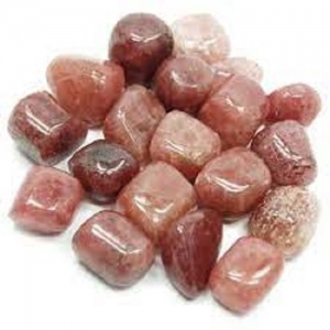 Manufacturers Exporters and Wholesale Suppliers of Strawberry Crystal Tumbled Stone Jaipur Rajasthan