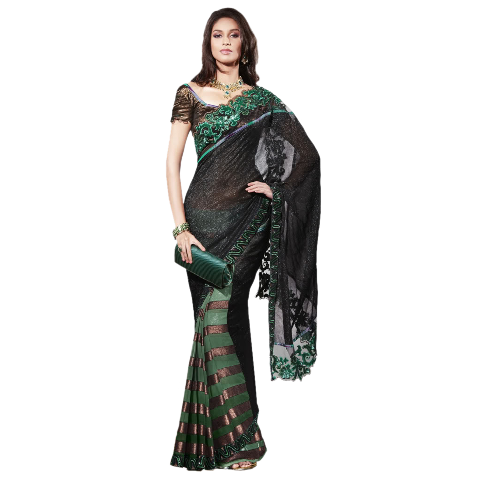 Manufacturers Exporters and Wholesale Suppliers of Ladies Black Saree SURAT Gujarat