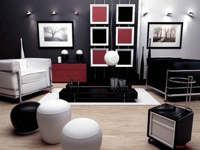 Black And Red Interior Design