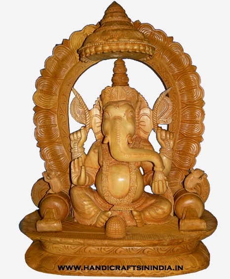 Wood Carving Ganesh Statue Manufacturer Supplier Wholesale Exporter Importer Buyer Trader Retailer in Jaipur Rajasthan India