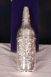 Brass Wine Bottle Silver Plated