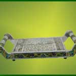 Manufacturers Exporters and Wholesale Suppliers of Antique Glass Tray 02 Rajkot 